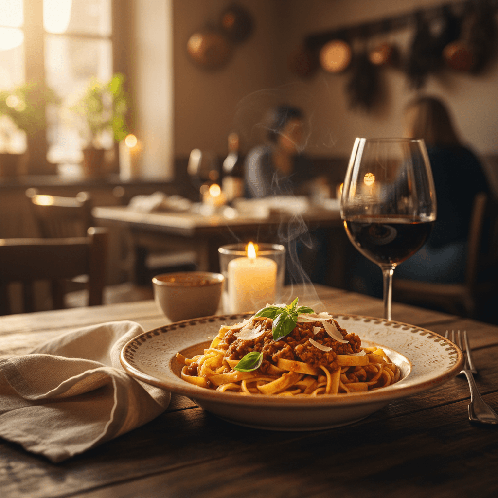 Lasagne alla bolognese piatto tipico della tradizione locale