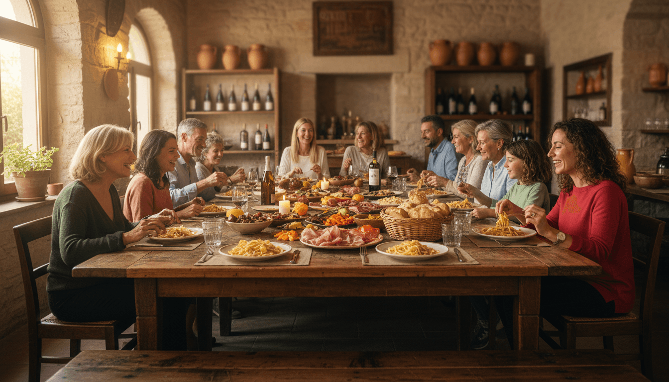 Famiglie e turisti al tour