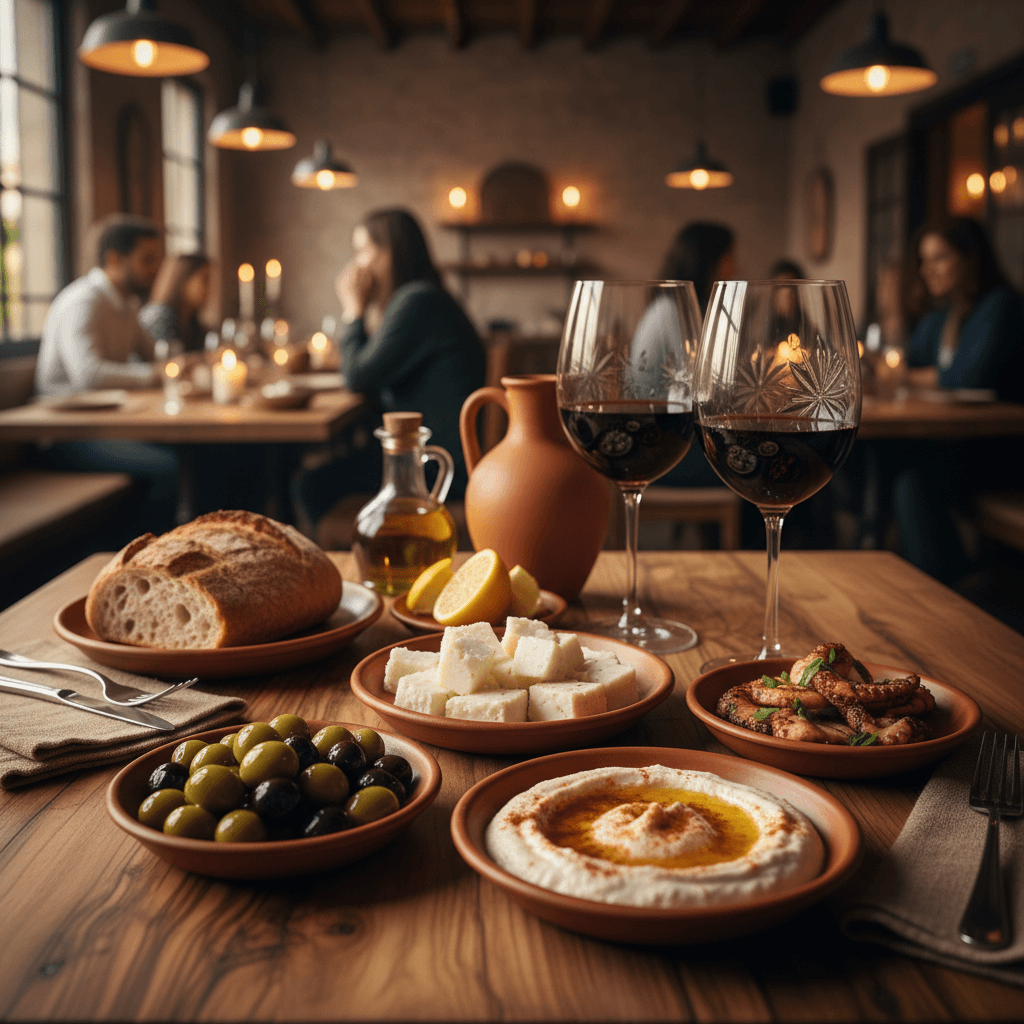 Aperitivo con formaggi e vino