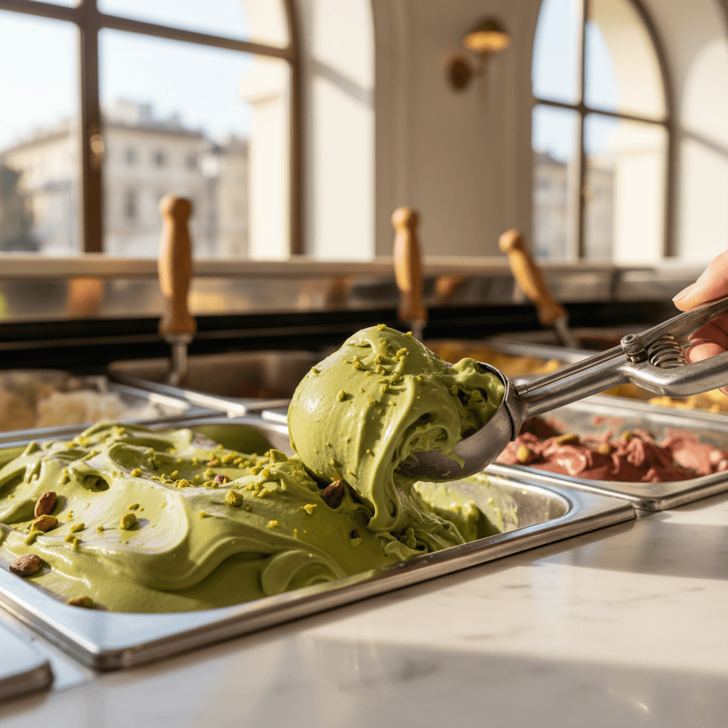 Gelato artigianale in storica gelateria bolognese